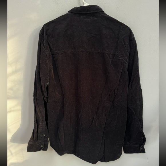 PAIGE Men's BLACK Langford Long Sleeve Corduroy Shirt in Large - Picture 5 of 5